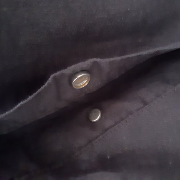 H&M SZ L Black Linen Fully Lined Zip Up Jacket - Picture 4 of 10